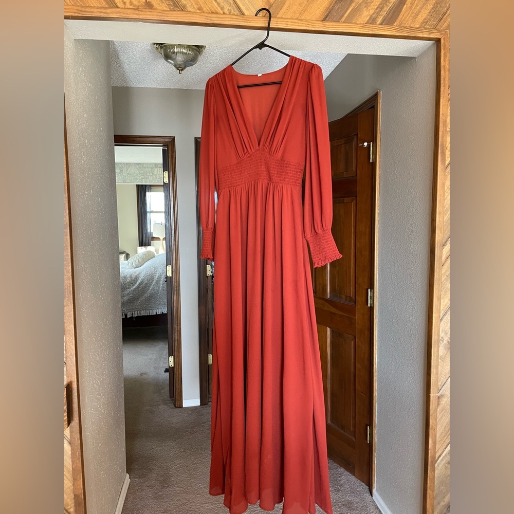Baltic Born. Size Small. Rust maxi dress. Worn once.